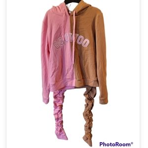 GSOUOO Pink and Brown Women's Jumpsuit
